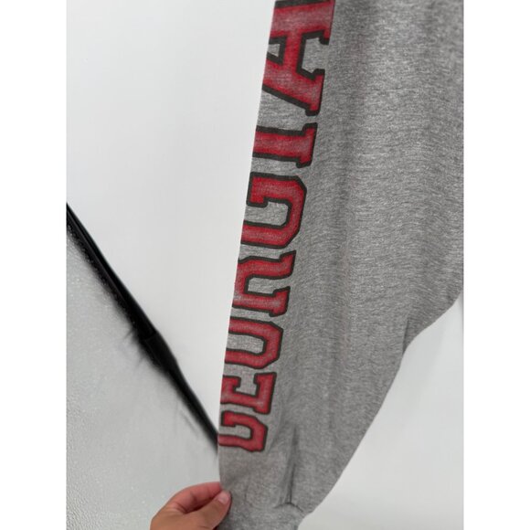 ‘47 Brand Womens Long Sleeve UGA Bulldogs T-shirt Size Small Grey Georgia NCAA - Picture 4 of 7